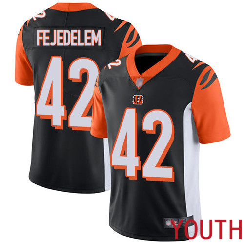 Cincinnati Bengals Limited Black Youth Clayton Fejedelem Home Jersey NFL Footballl #42 Vapor Untouchable